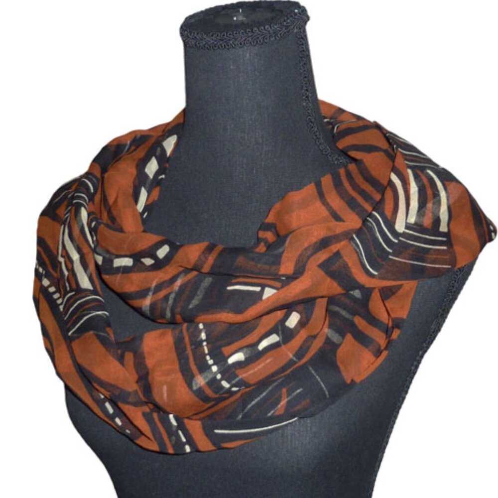 Handmade Silk Infinity Scarf - Silk Chiffon